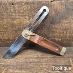 Vintage JS&S Rosewood & Brass 8” Quick Release Bevel - Refurbished