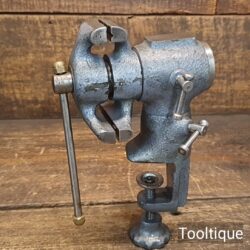 Vintage Model Makers Small 2 ½” Jaw Swivel Head Table Vice - Refurbished