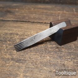 Vintage No: 10 Leatherworking Pricking Iron with 5 Prongs - Good Condition