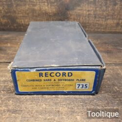 Vintage Boxed Record No: 735 Combined Hardboard & Soft Board Plane