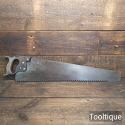 Vintage 26” Greenwood Hand Saw Beechwood Handle - Sharpened For Use