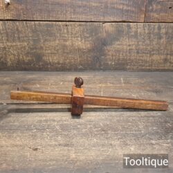Unusual Antique 12” Calibrated Rosewood Marking Gauge - Refurbished