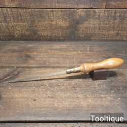 Vintage Beechwood & Brass Padsaw Sharp Saw Blade - Good Condition