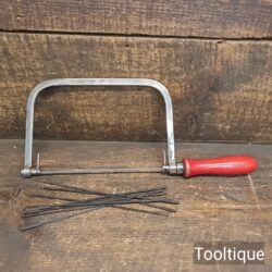 Vintage German Made Coping Saw & 10 Spare Blades - Good Condition