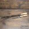 2 No: Vintage English Rasps Beechwood Handles - Good Condition