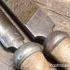 2 No: Vintage English Rasps Beechwood Handles - Good Condition