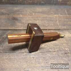 Near Mint Vintage Robert Sorby Rosewood Brass Mortice Gauge - Good Condition