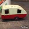 Vintage Tri-ang Minic Scale Model Tinplate Clockwork Car & Caravan Toy