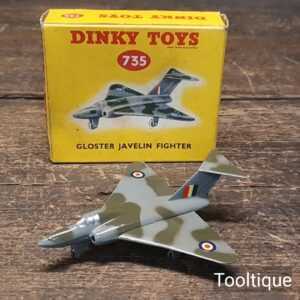 Vintage Boxed Dinky Toy No: 735 Gloster Javelin Fighter Jet - Good Condition
