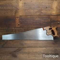 Vintage Henry Disston Philadelphia 26” Graduated Rip Saw Thumb Hole - Sharpened