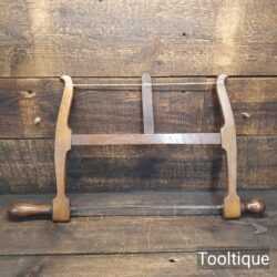 Vintage 13” Beechwood Bow Saw 3 TPI Blade - Sharpened Ready To Use