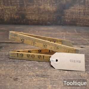Vintage John Rabone No: 1167 Boxwood & Brass Imperial folding Rule - Fair Condition