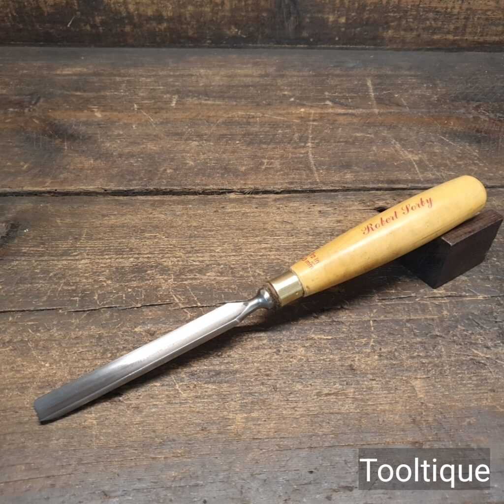 Vintage Robert Sorby ½” Gouge Chisel Boxwood Handle - Refurbished