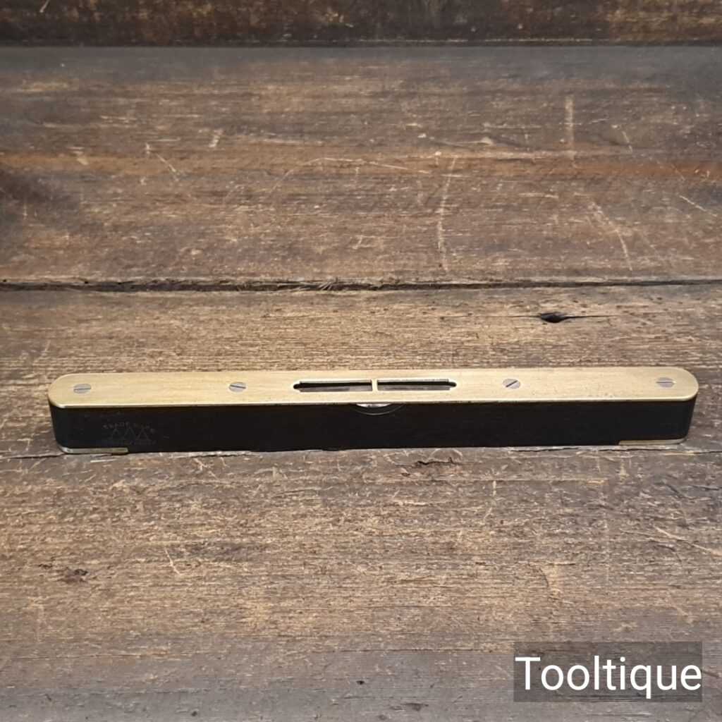 Crisp Vintage Abbey Hockley 9” Rosewood & Brass Spirit Level - Refurbished