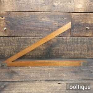 Large 17” Vintage Mahogany and Brass Bevel - Good Condition Large 17” Vintage Mahogany and Brass Bevel - Good Condition