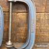 Vintage 5” + 6” Record England fine threaded cast steel G Clamps, refurbished