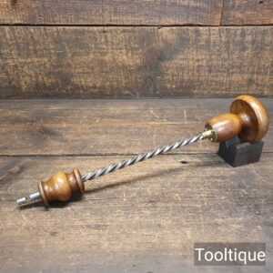 Vintage 14” Beechwood Archimedes Hand Drill - Good Condition