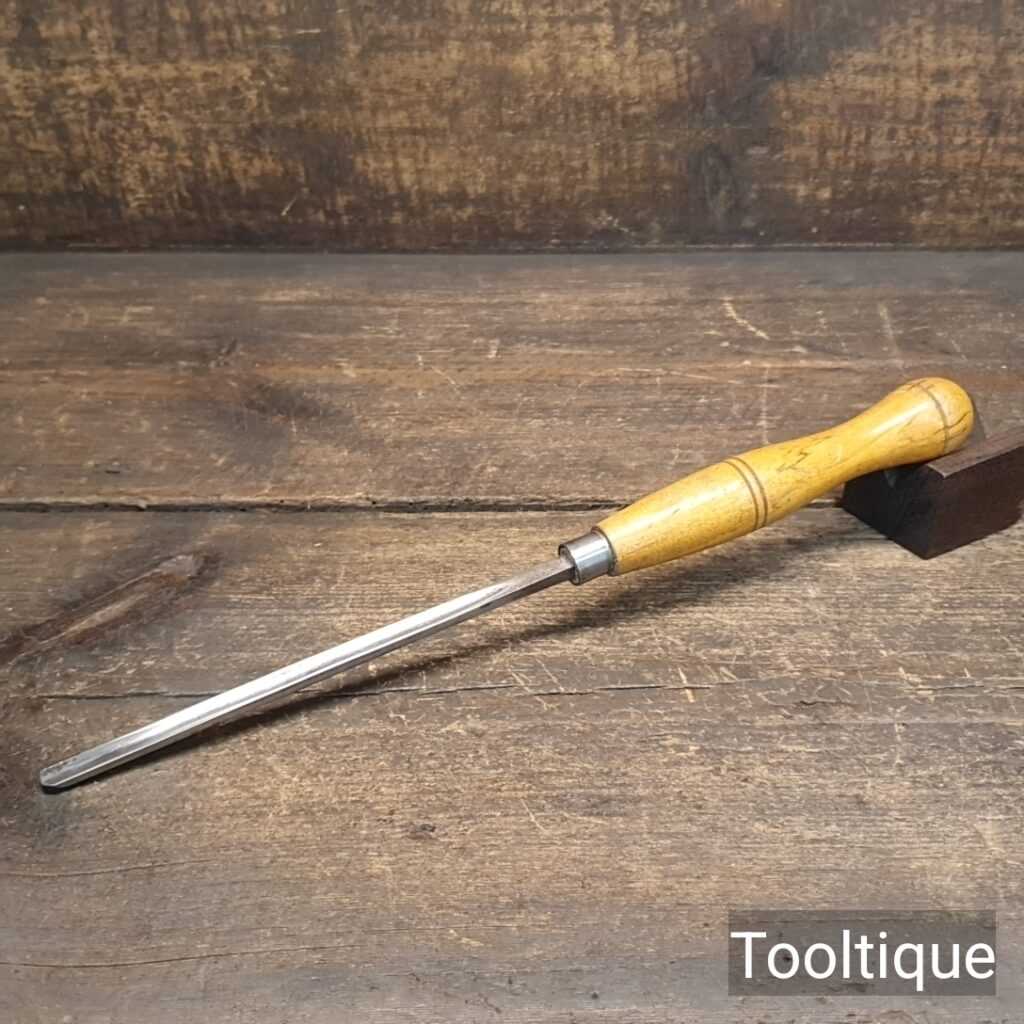 Vintage ¼” Woodturners Gouge Chisel Beech Handle - Refurbished For Use