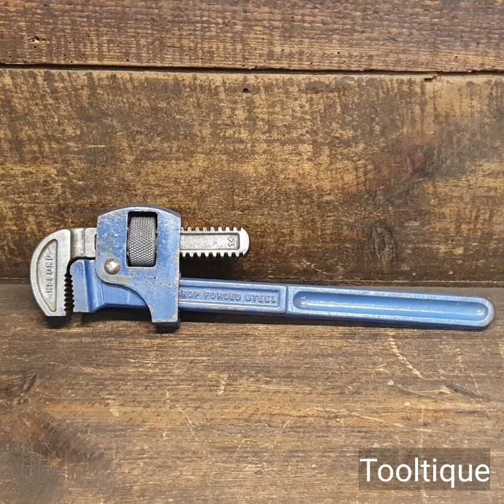 Vintage Record Cast Steel 14” Stilson Wrench - Good Condition