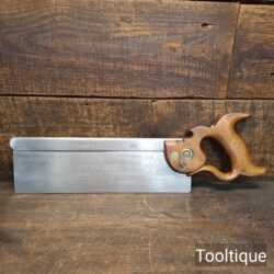 Antique 12” William Tyzack Turner c1910 Steel Back Tenon Saw - Fully Refurbished