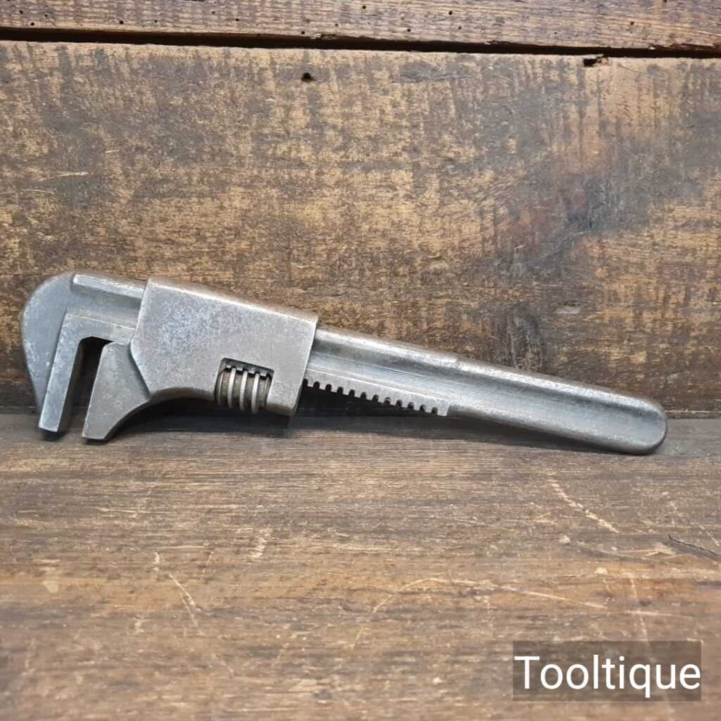 Vintage 11” Snail Brand F Shaped Adjustable Monkey Wrench - Good Condition