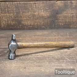 Vintage British 12oz Joiners Solid Cast Steel Cross Pein Hammer - Refurbished