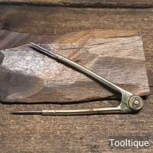 Vintage Pair 3 ¾” English Steel Tipped Brass Dividers - Refurbished For Use Vintage Pair 3 ¾” English Steel Tipped Brass Dividers - Refurbished For Use