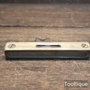 Vintage Stanley New Britian USA Machinist’s Brass Topped Steel Spirit Level
