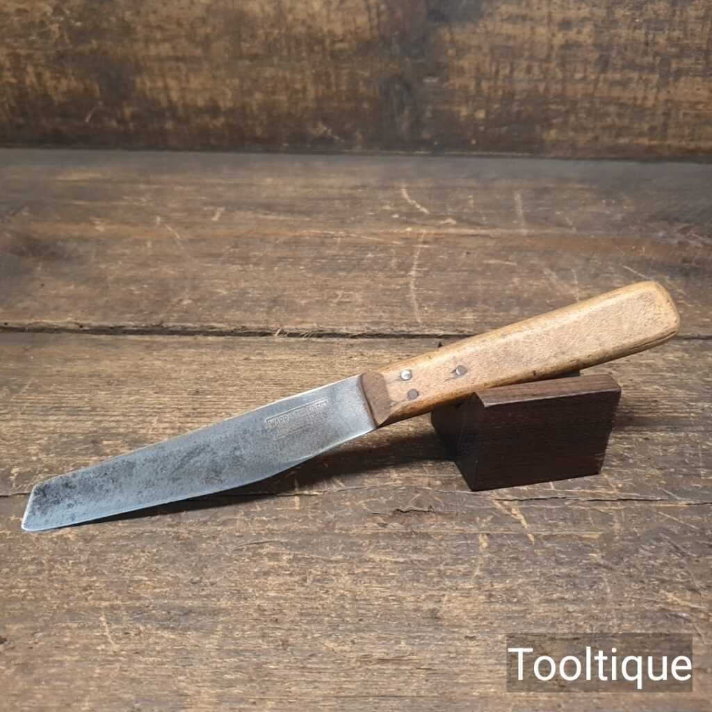 Vintage Warranted Finest Forged Steel Leatherworking Knife - Ready To Use