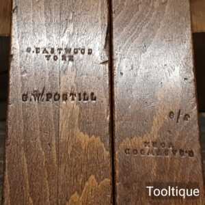 Vintage G. Eastwood of York Pair of 5/8” Beechwood Sash Mitre Templets