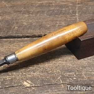 Vintage J.B Addis No: 16 Curved Stem ½” Wide Woodcarving Gouge Chisel - Sharpened