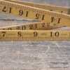 Crisp Vintage 24” Rabone No.1167 Four-Fold Boxwood Brass Rule - Good Condition