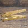 Crisp vintage 24” Rabone No.1375 Four-Fold Boxwood Brass Rule - Good Condition