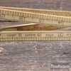 Crisp vintage 24” Rabone No.1375 Four-Fold Boxwood Brass Rule - Good Condition