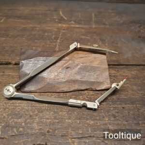 Vintage Quality German Silver Angled Leg Compass Tool - Good Condition Vintage Quality German Silver Angled Leg Compass Tool - Good Condition