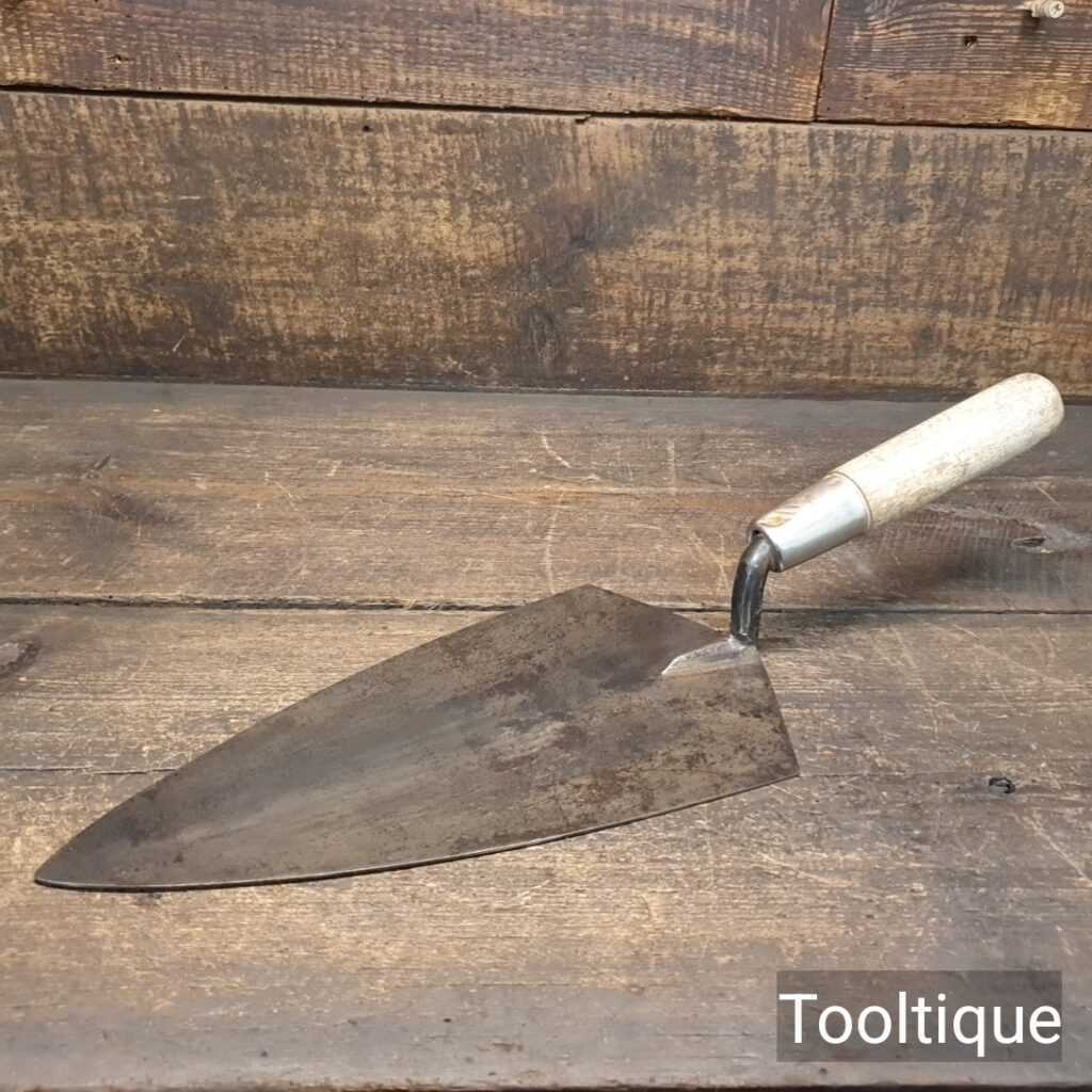 Vintage Marshalltown 11” Bricklayers Trowel Hardwood Handle - Refurbished