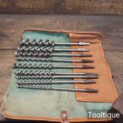 9 Genuine Antique Russell Jennings USA Carpenters Brace Auger Bits - Refurbished