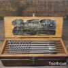 Genuine Antique Boxed Set 13 No: Russell Jennings USA Carpenters Brace Auger Bits