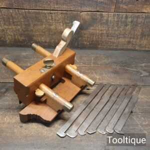 Crisp Vintage Invicta 1951 Beechwood Plough Plane - Refurbished For Use