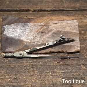 Vintage Quality 4” German Silver Angled Leg Compass Tool Vintage Quality 4” German Silver Angled Leg Compass Tool