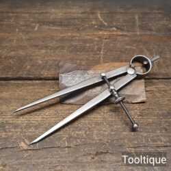 Vintage Moore & Wright 7” Silver Steel Spring Dividers - Refurbished For Use