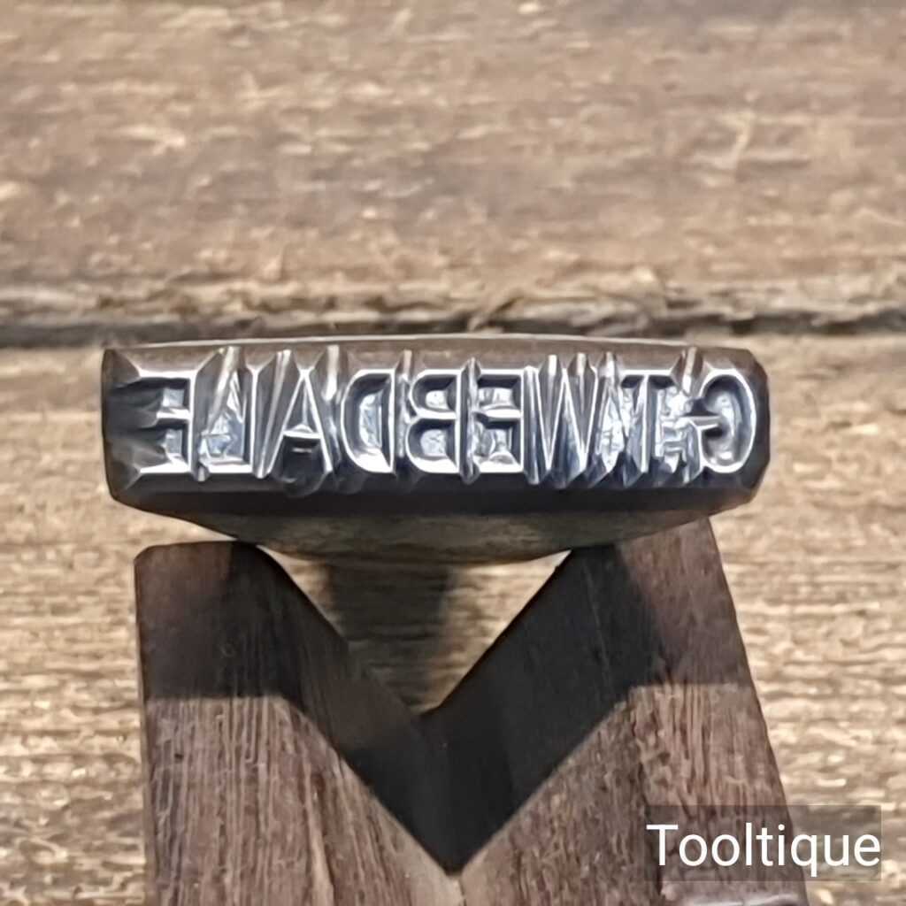 Vintage Carpenter’s Cast Steel Name Stamp G.T Webdale - Good Condition