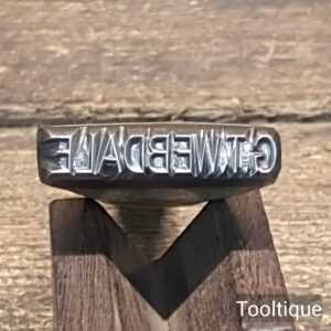 Vintage Carpenter’s Cast Steel Name Stamp G.T Webdale - Good Condition Vintage Carpenter’s Cast Steel Name Stamp G.T Webdale - Good Condition