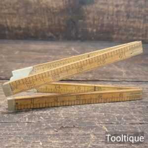 Vintage Rabone No: 1375 Boxwood & Brass 4-fold Imperial Rule - Good Condition