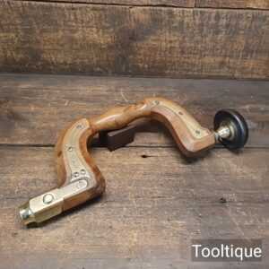 Antique S. Wilson Ipswich Beechwood & Brass Plated Carpenters Brace Antique S. Wilson Ipswich Beechwood & Brass Plated Carpenters Brace