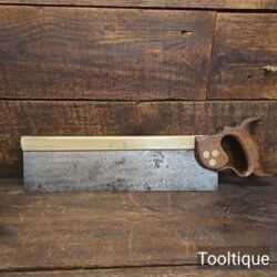 Antique 14” Spear & Jackson c1900 Brass Back Tenon Saw 11 TPI - Fully Refurbished