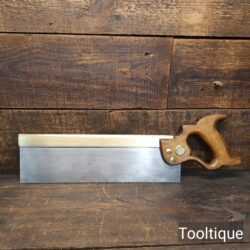 Vintage c1960 Spear & Jackson 14” Cross Cut Brass Back Handsaw 9 TPI - Fully Refurbished