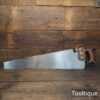 Vintage 26” Henry Disston Philadelphia Rip Handsaw 7 TPI - Fully Refurbished
