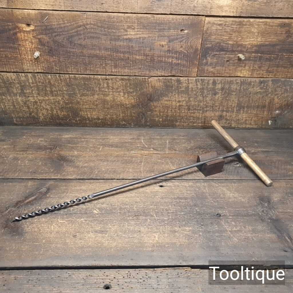 Vintage 11/32” Scotch Barrel Auger Bit & Handle - Sharpened Ready To Use