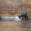 Rare Antique 12” Harrison Brothers & Howson Sheffield Brass Back Hand Saw - Refurbished
